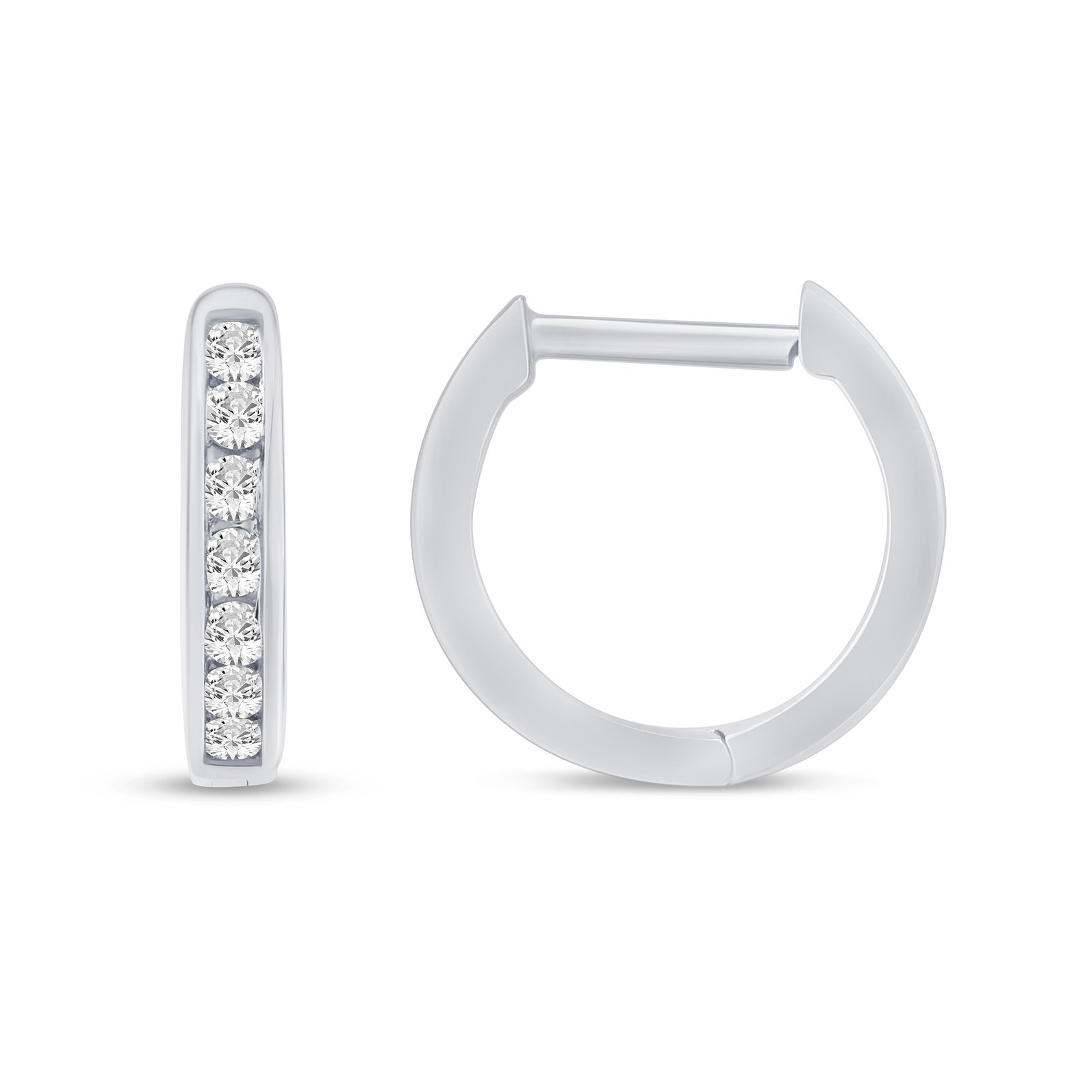 LG - 14K 0.19CT D-HOOPS LDS RDS CHANNEL CERTIFIED